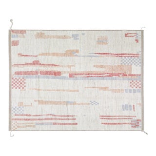 Moroccan Hand Knotted Wool Rug, 9'x12' For Sale