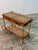 Italian Burl Wood and Brass Bar Cart, 1950s For Sale - Image 15 of 15