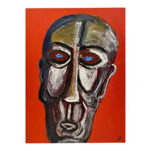Jo Patch Oil on Board Painting Titled "L'Aveugle", the Blind