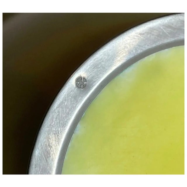 Metal Antique Signed Japanese Ando Handmade Yellow Enamel Silver Floral Cloisonné Vase For Sale - Image 7 of 12