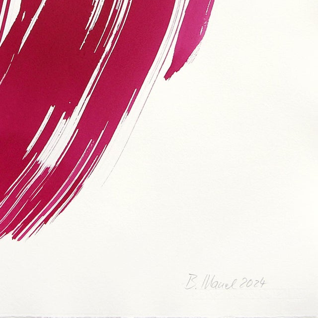 2020s The Violet Dress 28 - Minimalist Figurative Original Ink Painting on Paper For Sale - Image 5 of 5