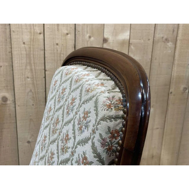 Antique Voltaire Armchair in Walnut, 1800s For Sale - Image 11 of 12