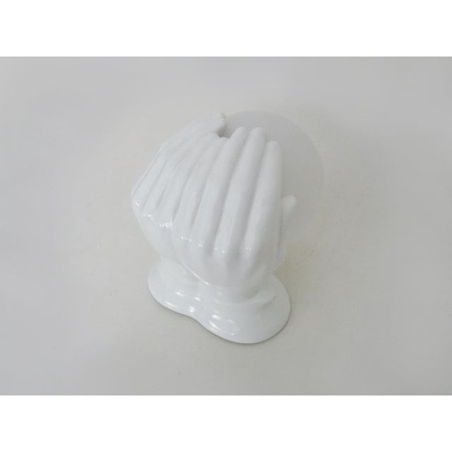 Ceramic Ceramic Wall Sconce with Hands, 1970s For Sale - Image 7 of 10