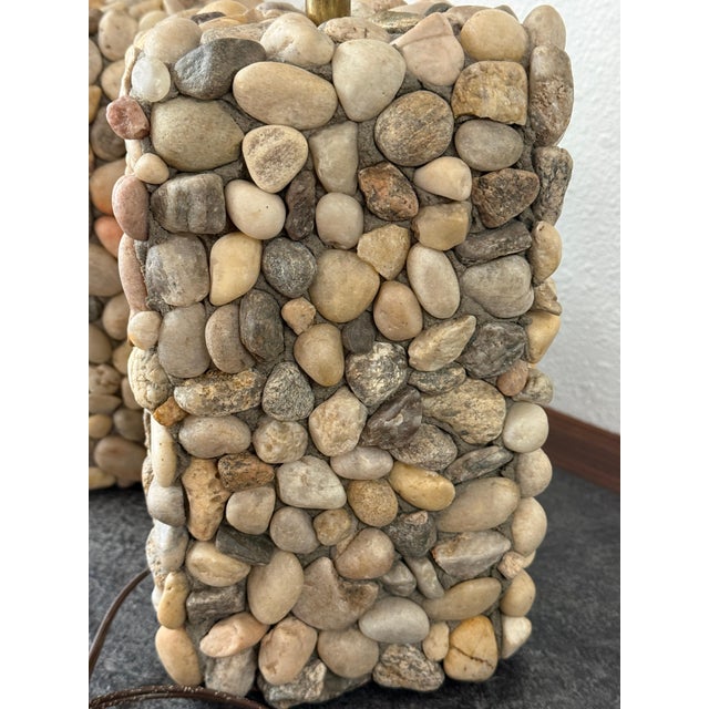 1990s Lovely River Rock Lamps - a Pair For Sale In Palm Springs - Image 6 of 18