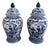 Chinoiserie Large Blue and White Porcelain Ginger Jars, Pair For Sale