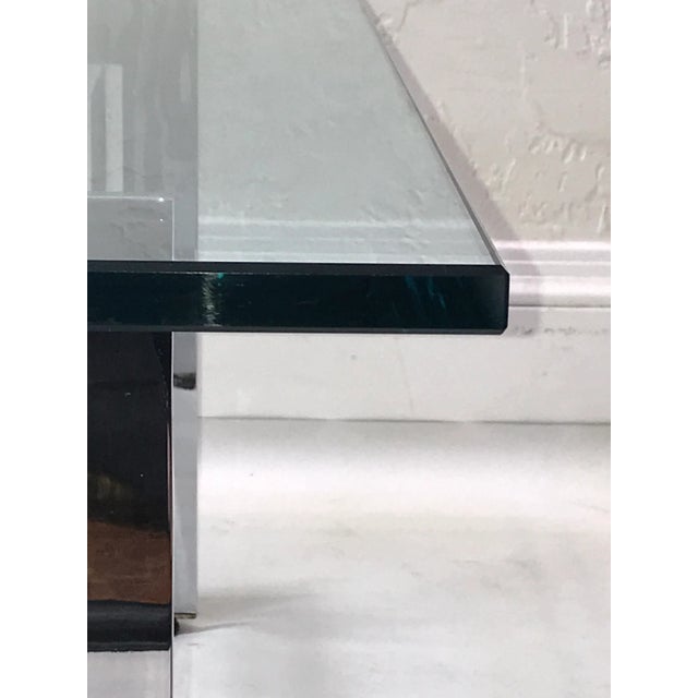 1970s Jame Howell Contemporary Chrome and Glass Coffee Table by Tri-Mark For Sale - Image 5 of 9