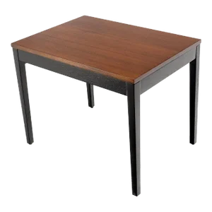 George Nelson Herman Miller Walnut Top Ebonized Base Rectangle Side Table