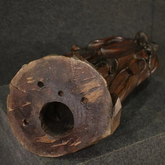 Brown Religious Sculpture, 1850, Wood For Sale - Image 8 of 13