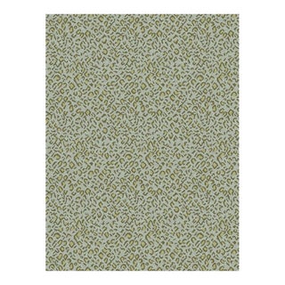 Panthera Spotted Leopard Hand-Looped Area SAMPLE Rug - Peridot Green For Sale
