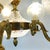 Vintage Empire Victorian French 5-Arm Brass Lion Head Chandelier with Etched Globes and Crystal Glass, 1950s For Sale - Image 11 of 17