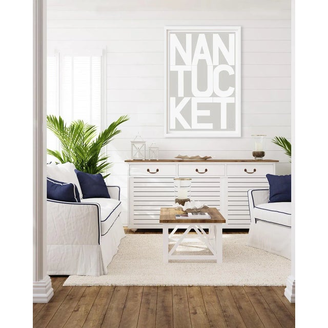 Nantucket Graphic Fog Gray Fine Art Print by Liz Roache For Sale - Image 4 of 6