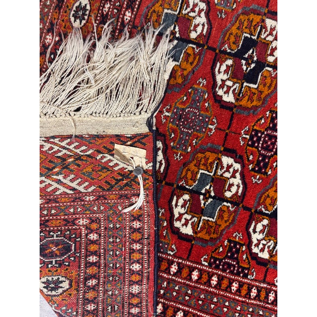 Red Tekke-Pattern Rug (1951) With Factory Seal For Sale - Image 8 of 8