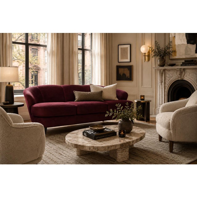 An exceptionally rare and sculptural “Concha” sofa—named after the Portuguese word for shell—this piece represents a...