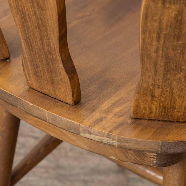 1950s French Wood Brutalist Chairs, Set of 8 For Sale - Image 11 of 16