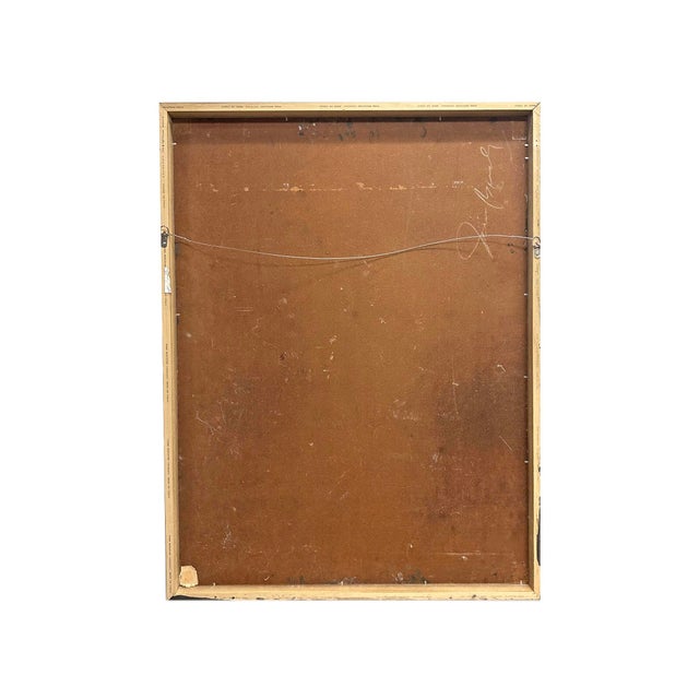 Wood 1960s Abstract Painting on Board by James L. Bruch For Sale - Image 7 of 9