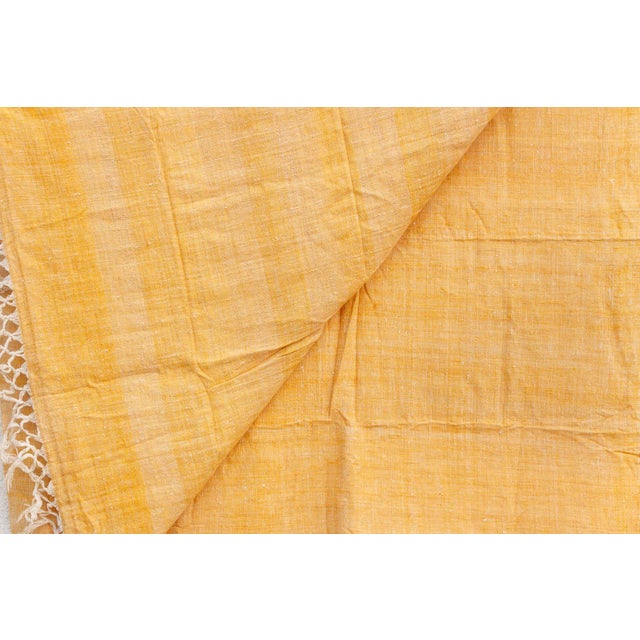 Contemporary Organic Peace Silk Throw, Golden Honey For Sale - Image 3 of 4