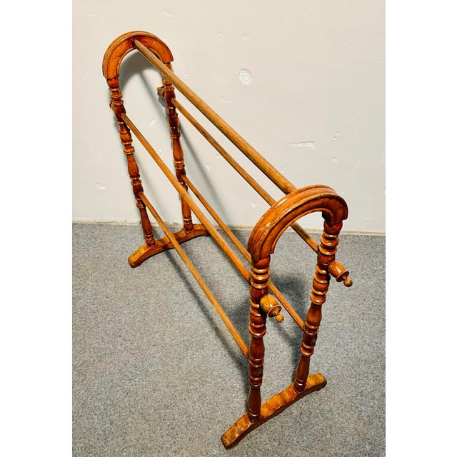 English Beech Towel Holder For Sale - Image 5 of 6