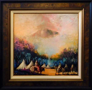 "A Long Way Home on a Day Like This" Contemporary Earl Biss Giclee Print, Framed