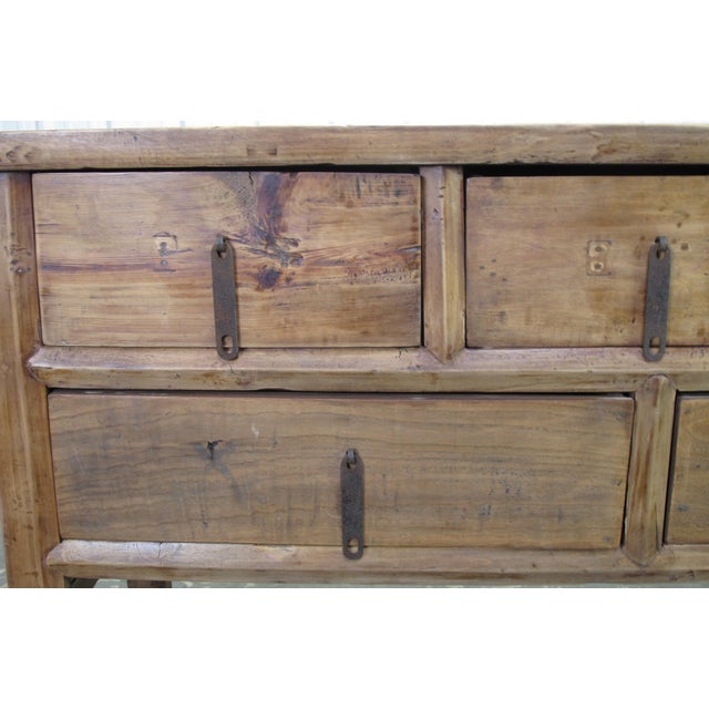 Antique Chinese Console Table With Five Drawers For Sale - Image 12 of 14