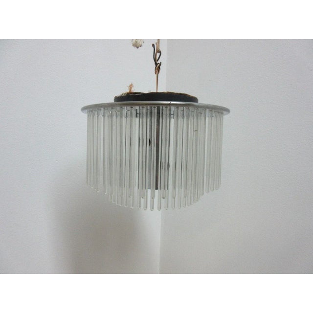 Mid-Century Lightolier Swizzle Stick Hanging Chandelier For Sale - Image 9 of 9