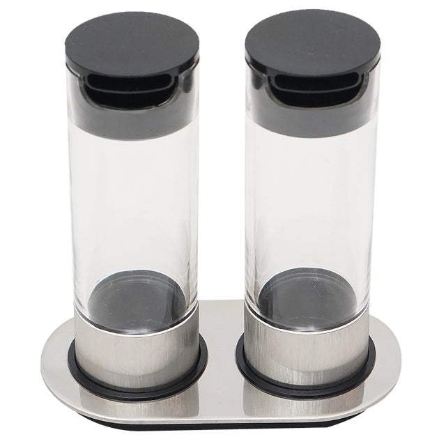 Cylindrical Oil and Vinegar Set by Studio Opi for Cini and Nils, 1970s, Set of 2 For Sale