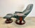 Ekornes ASA Vintage Leather Ekornes “Consul” Stressless Lounge Chair Recliner in Hunter Green For Sale - Image 4 of 12