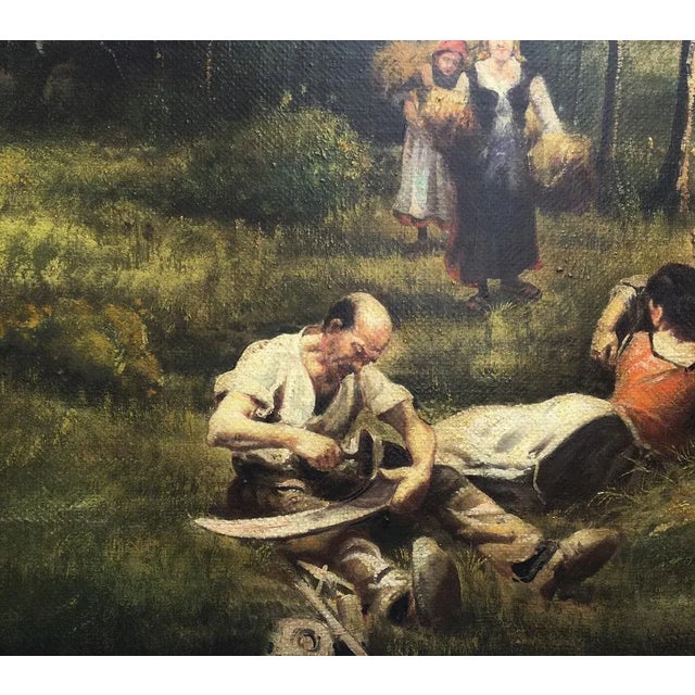 2000 - 2009 Country Landscape, French School, Oil on Canvas, Framed For Sale - Image 5 of 7