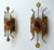 Hammered Glass Wrought Iron Sconces by Longobard, Italy, 1970s, Set of 6 For Sale - Image 6 of 12