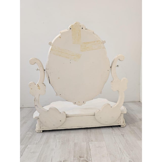 Vintage Whitewashed Dressing Table in Wood, 1940s For Sale - Image 16 of 18