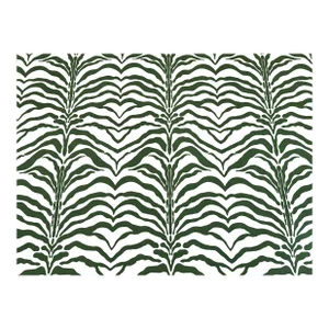 Rose Cumming Zebrine Fabric- Green, 8 Yards