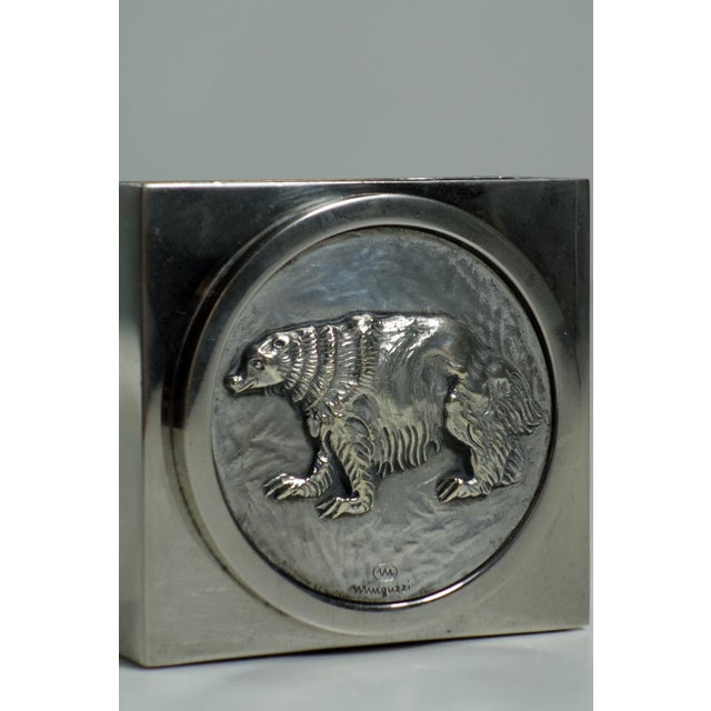 Silver Metal Pen Holder by Luciano Minguzzi, 1970s For Sale - Image 3 of 5