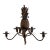 Vintage Italian Tole Iron Pineapple Four-Light Wall Sconce With Copper-Tone Finish For Sale
