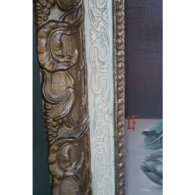 Vintage Italian Still Life Painting on Wood Panel – Antique Framed Vegetable Still Life – Turin Italy – Decorative Art For Sale - Image 4 of 12