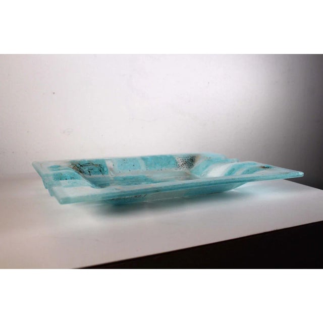 Mid 20th Century Higgins MidCentury Modern Baby Blue, White, & Gold