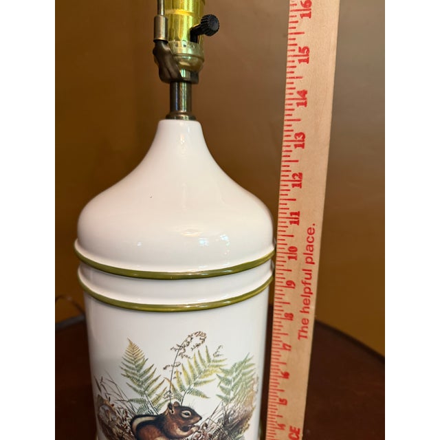 White Vintage J. Lockhart Signed Chipmunk Jim Beam "One of a Kind Contest 1989" Lamp For Sale - Image 8 of 12