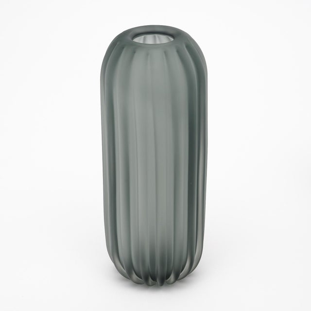2020s Murano Glass Gray Vase Trio For Sale - Image 5 of 8