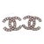 Chanel Silver CC Iridescent Crystal Large Piercing Earrings - 2 Pieces For Sale