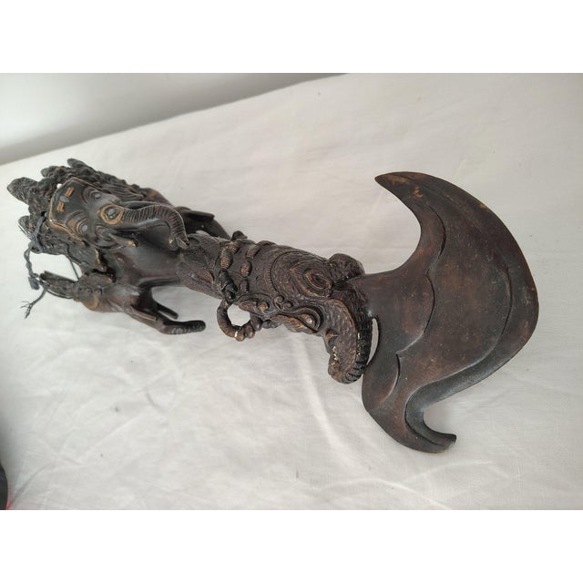 Asian 20th Century Tibetan Bronze Ritual Kartika Phurba – Hayagriva Motif For Sale - Image 3 of 8