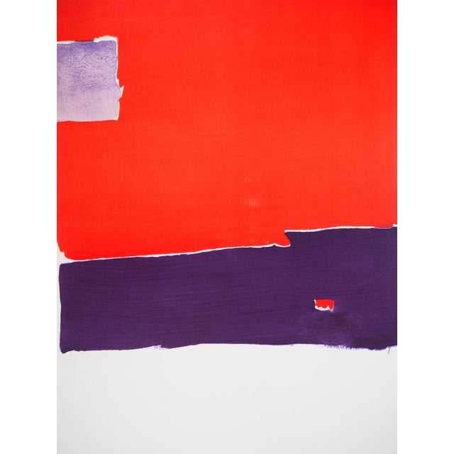 After Nicolas De Stael, Composition with Red Background (Landscape), 1959, Lithograph and Stencil For Sale - Image 4 of 6