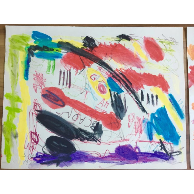 Paint Samir Nanoo Original Abstract Mixed Media Art - Set of 4 For Sale - Image 7 of 8