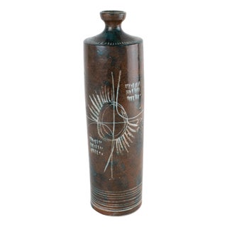 Yvon Roy for Atelier Montgolfier Glazed Terracotta Ceramic Vase, circa 1950 For Sale