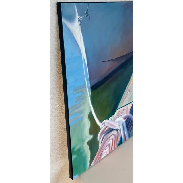 Original Oil on Canvas "Bateau De Peche Huile" By, Jules Landry For Sale - Image 4 of 15
