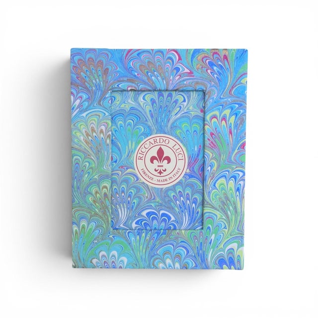 Italian Marbled Paper Firenze Tabletop Picture Frame For Sale In Charlotte - Image 6 of 11