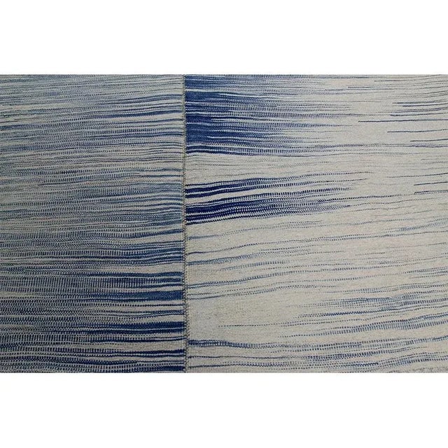 Handwoven Flatweave Scandinavian Style Persian Kilim Rug 5’5″ X 6’2″ For Sale In Dallas - Image 6 of 13