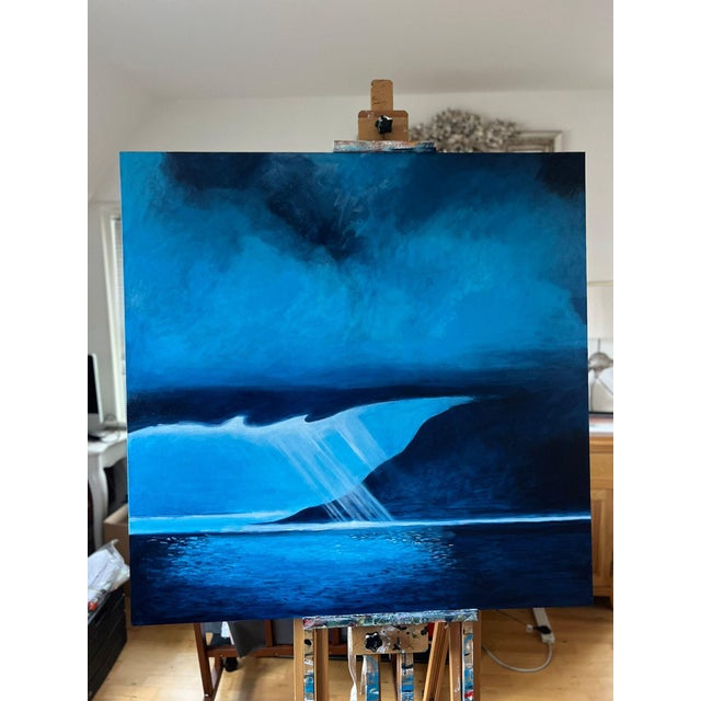 Blue Thunder - Original Acrylic on Canvas For Sale - Image 9 of 11