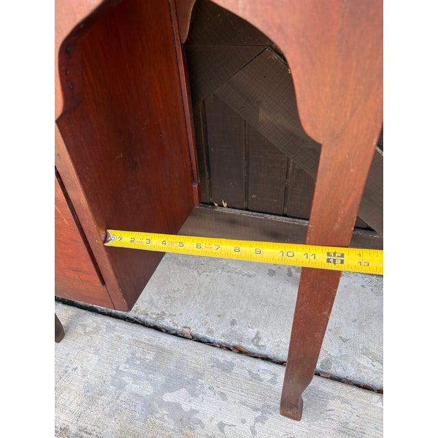 Vintage Child Size Writing Desk 2 Drawer Wood Vanity Table 1940s For Sale - Image 9 of 12