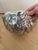 1980s Large Mexican Pewter Cabbage Ware Leaf Serving Bowl For Sale - Image 5 of 11
