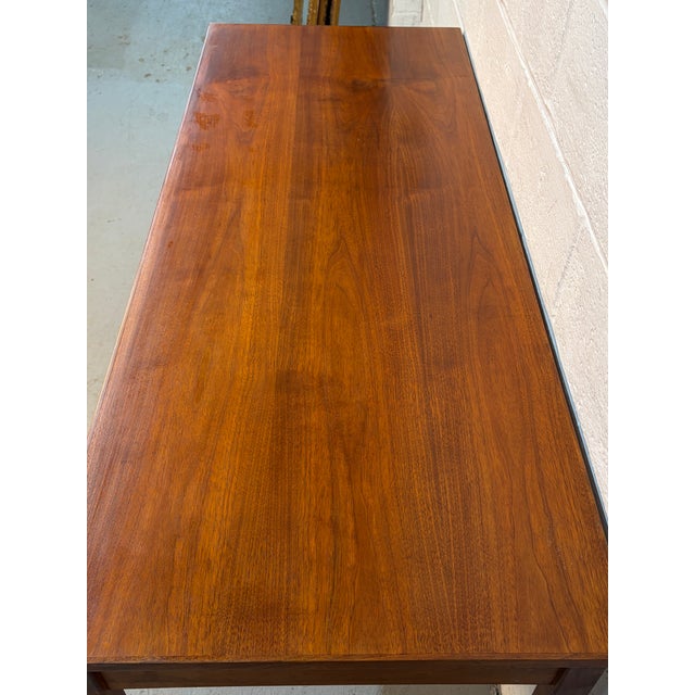 Brown Mid-Century Modern Danish Teak Writing Desk For Sale - Image 8 of 16