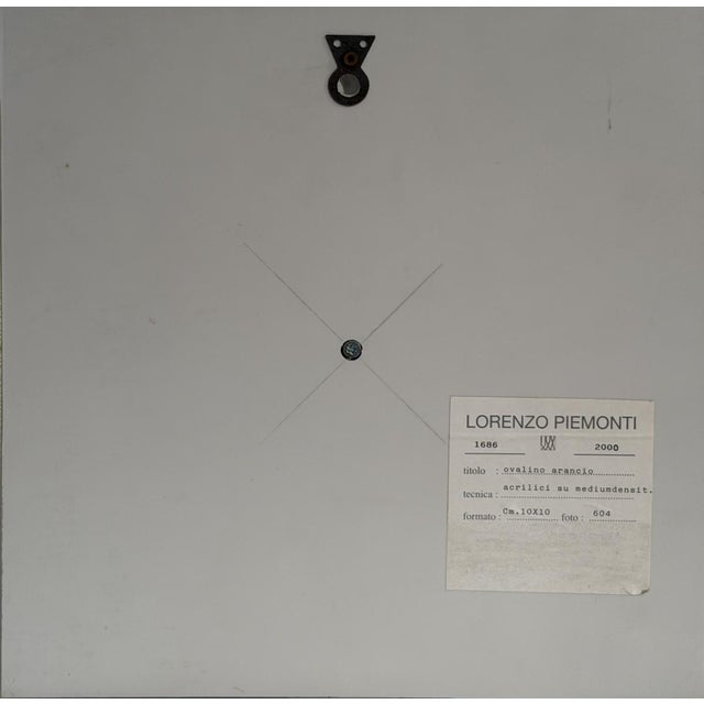 Lorenzo Piemonti, Orange Oval, 2000s, Mixed Media For Sale - Image 3 of 5