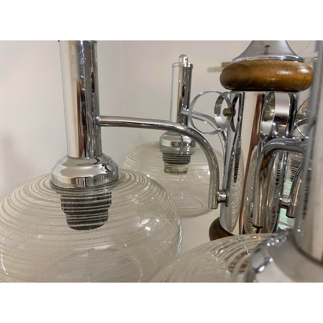 Brown Vintage Five-Light Sputnik Chandelier by Emi Poljčane, Former Yugoslavia, 1983 For Sale - Image 8 of 17